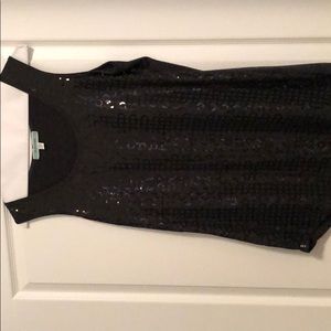 Sleeveless back sequins top